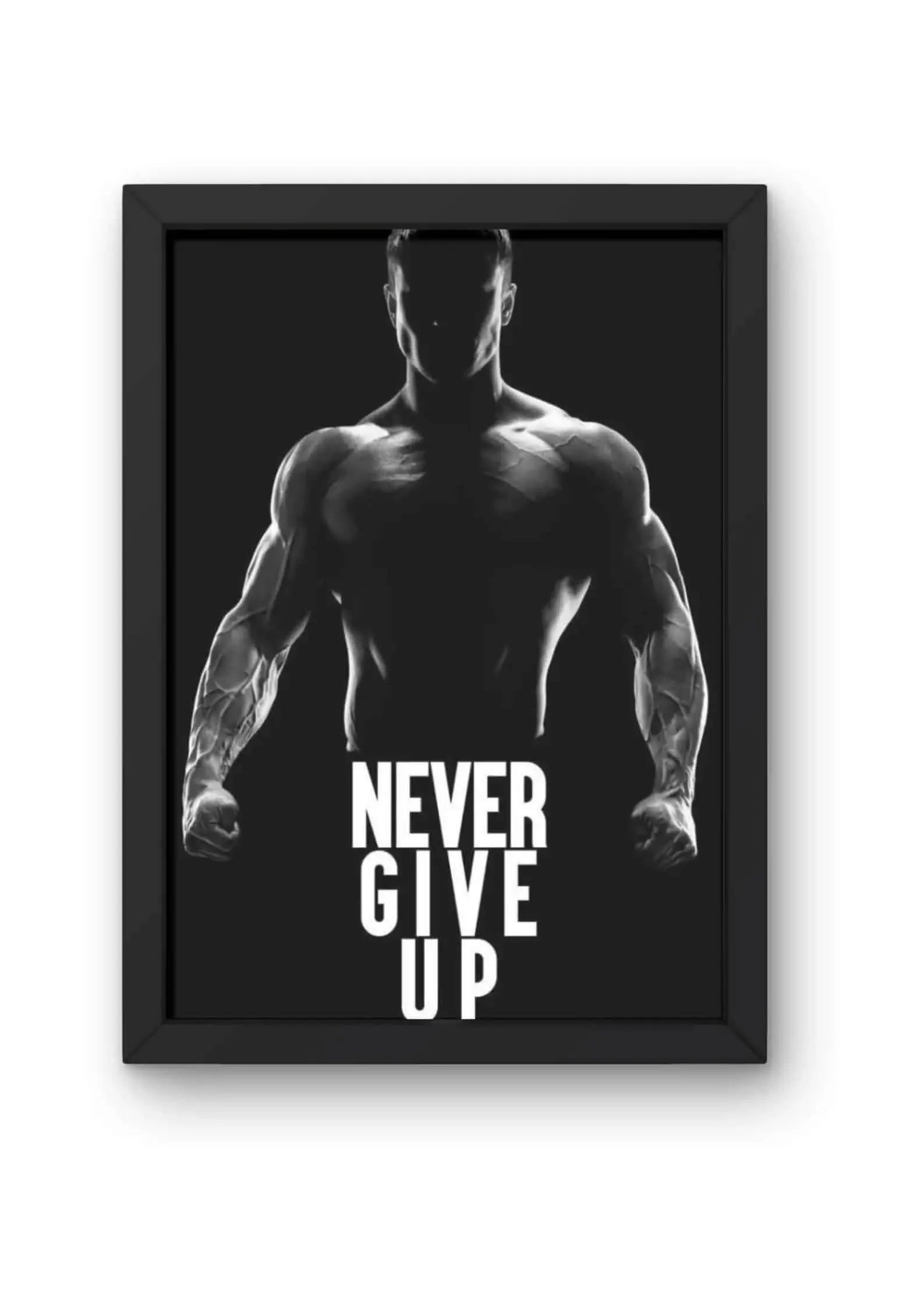 Never Give Up Gym Poster CLADURE