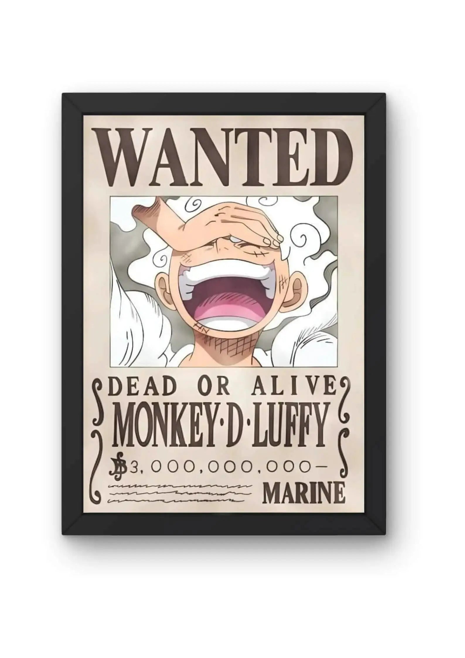 One Piece Luffy Wanted Anime Poster CLADURE