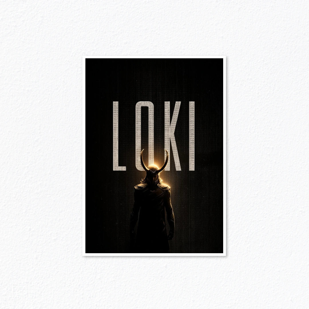 God of Stories Horned Silhouette Typography Poster Cladure