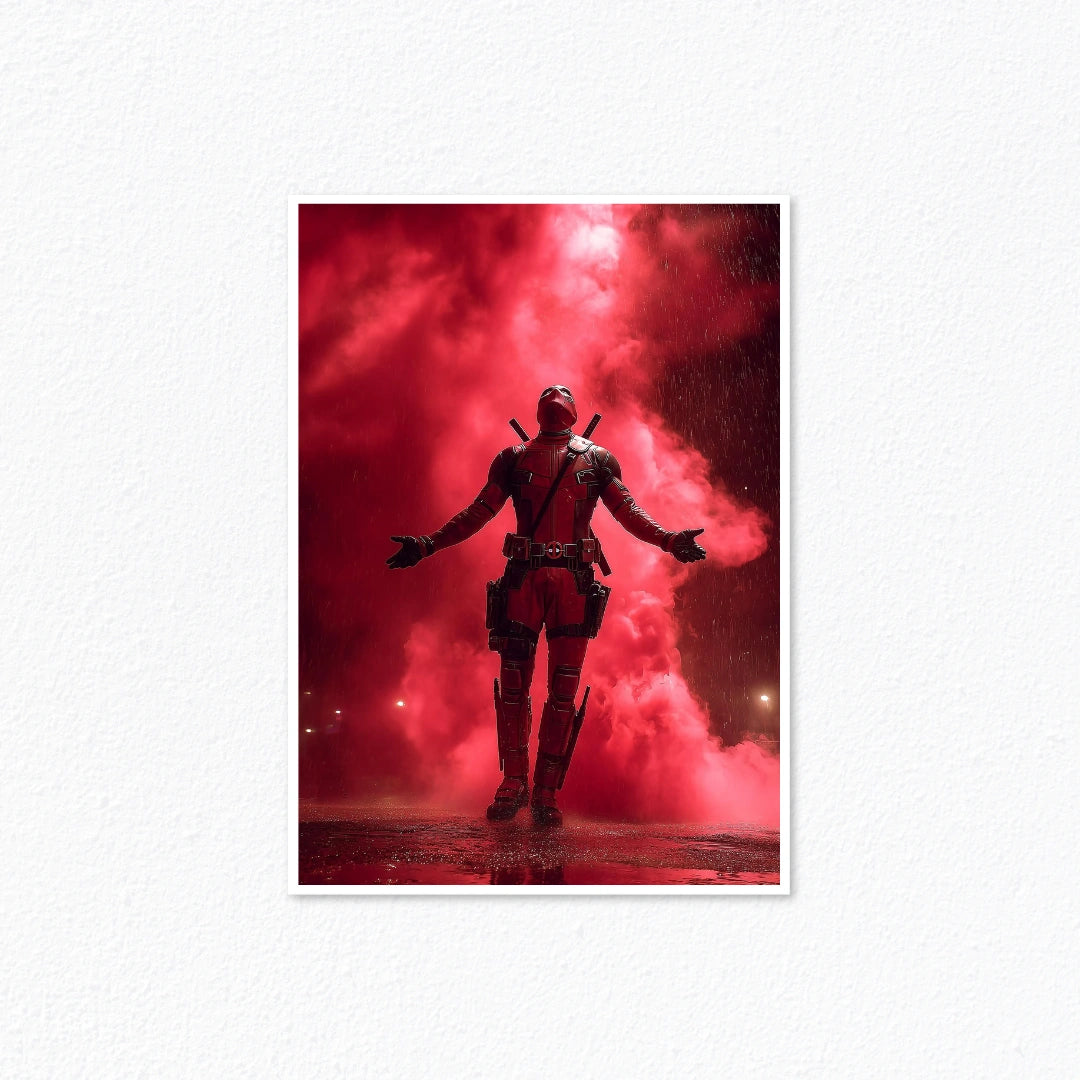 Deadpool & Wolverine – Deadpool Red Smoke Open Arms Poster Cladure