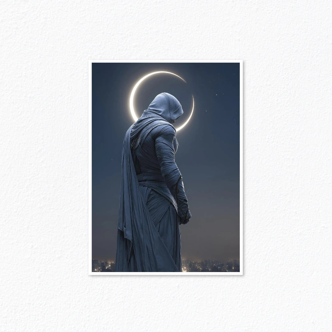 Moon Knight – Crescent Moon Horizon Silhouette Poster Cladure