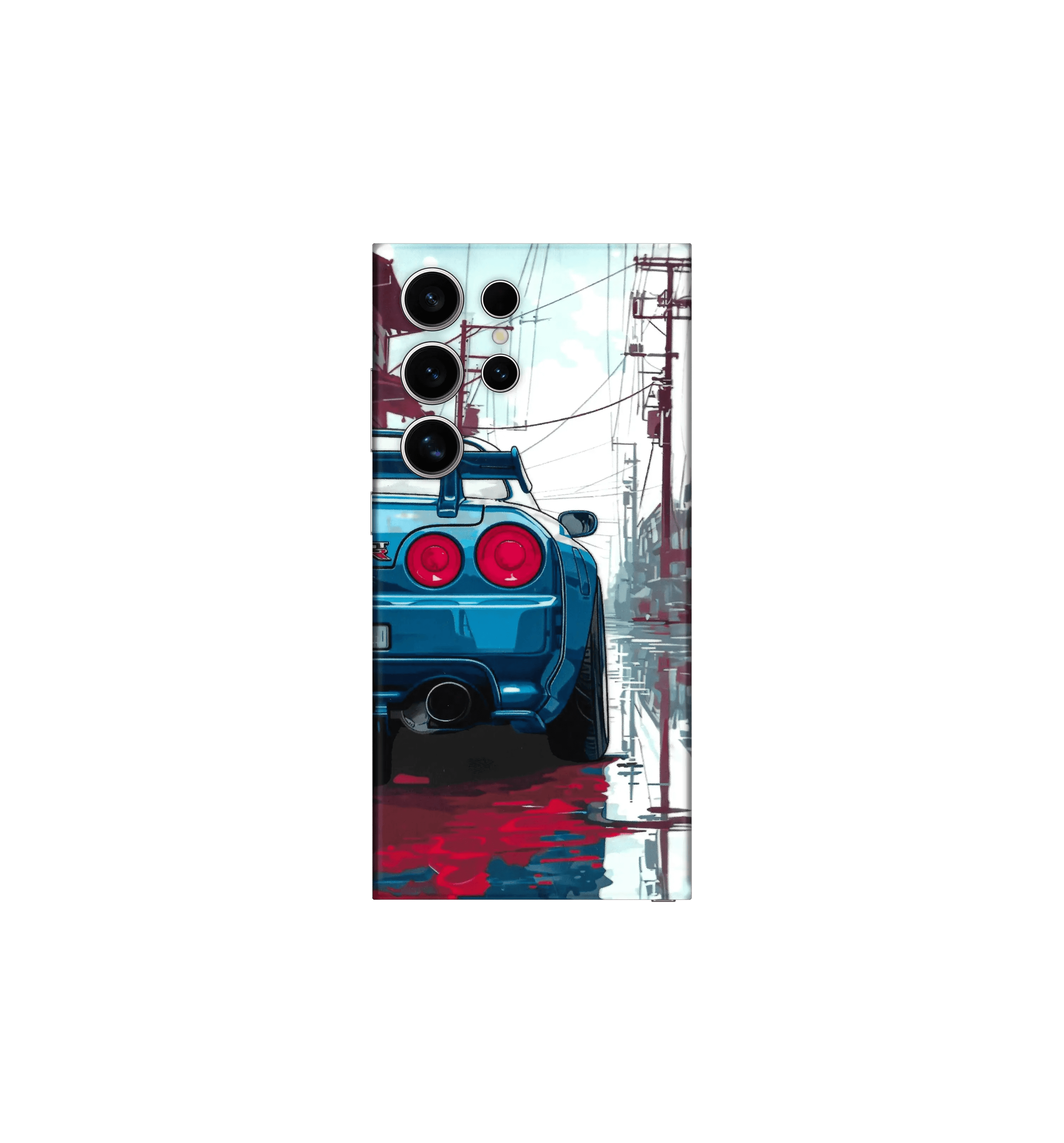 Nissan GTR Street Art 3D Embossed Phone Skin product_type CLADURE